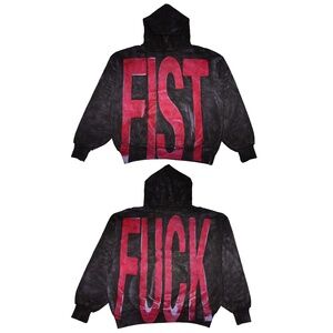 Nine Inch Nails FIST F*** 1/1 Double Layered Hoodie by Digital Trenches